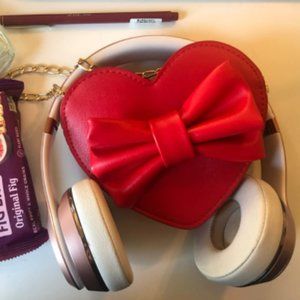 Red Mini Heart Shape Crossbody Handbag